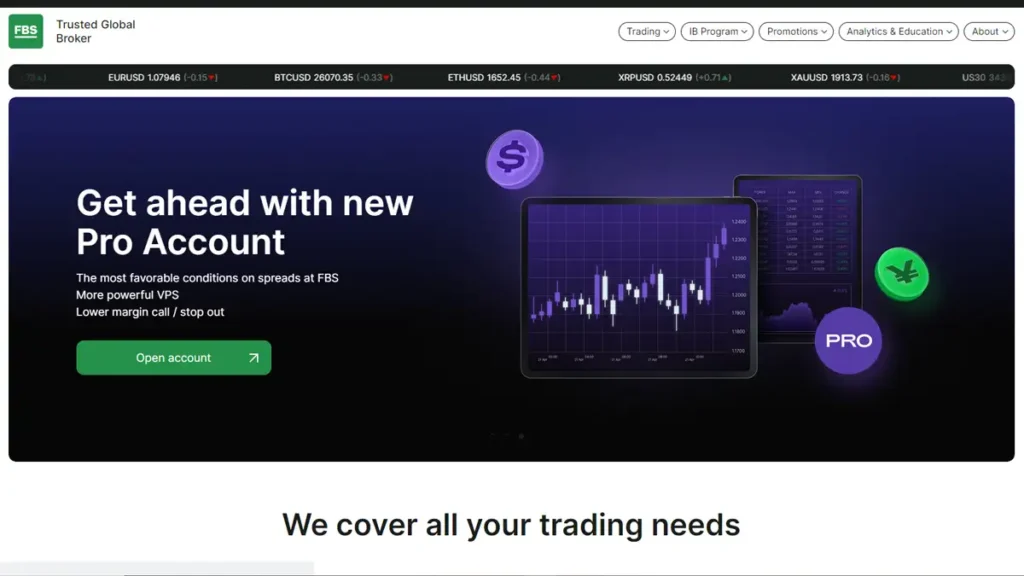 Broker FBS sebagai broker dengan spread cukup kecil dan nyaman digunakan