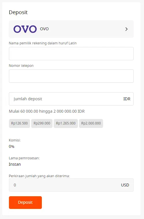Sistem deposit melalui OVO yang termudah dan teraman di FBS