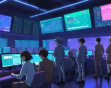 Seorang trader sedang menggunakan berita ekonomi untuk trading forex.