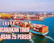 Uni Eropa rencanakan tarif balasan 25% terhadap AS, picu ketegangan dagang atas kebijakan tarif Trump.