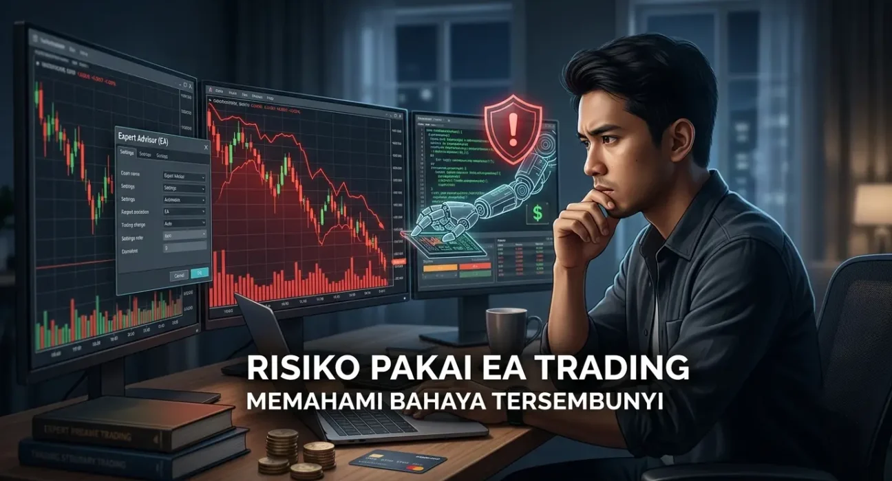 Pahami risiko pakai EA trading sebelum modal kamu habis. Kenali bahaya tersembunyi robot forex dan cara aman mengatasinya di sini.